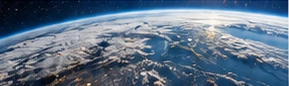 Clouds and coastlines on Earth seen from orbit
